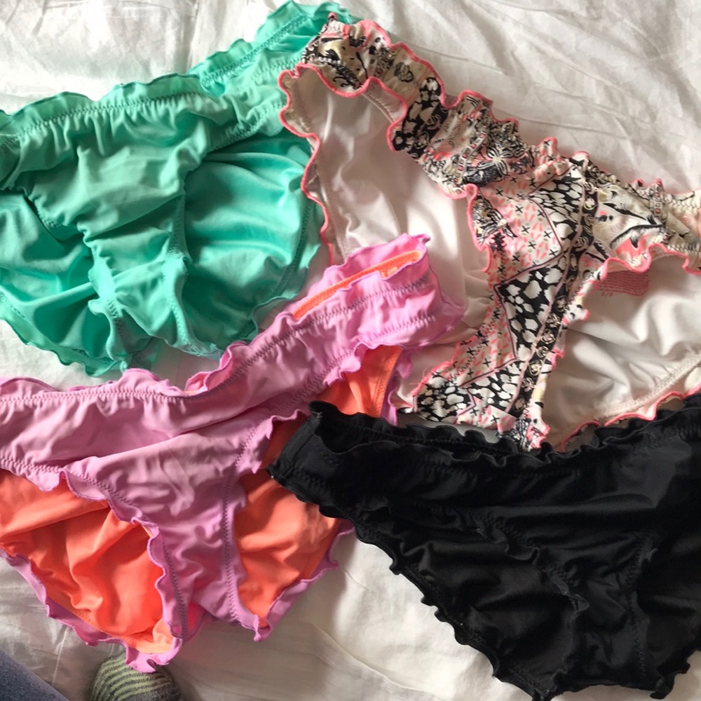 4 Ruffle cheek bikini bottoms